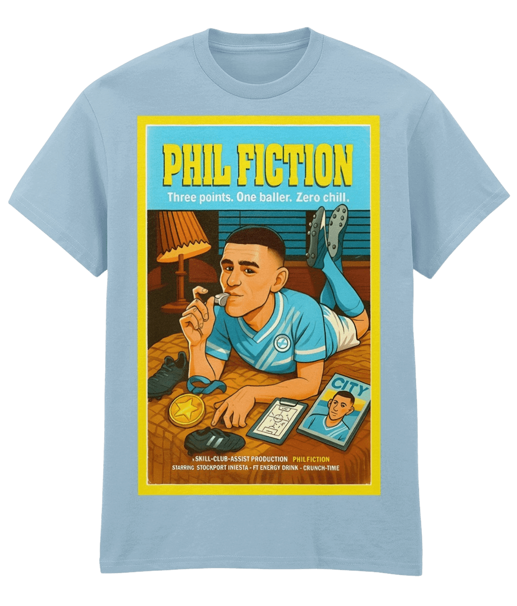 Phil Foden Phil Fiction Blue Fanart T-shirt
