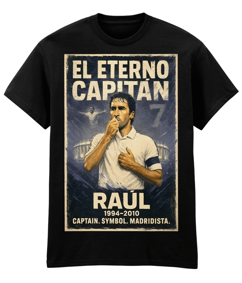 RAUL El Eterno Capitan Black Fanart T-shirt