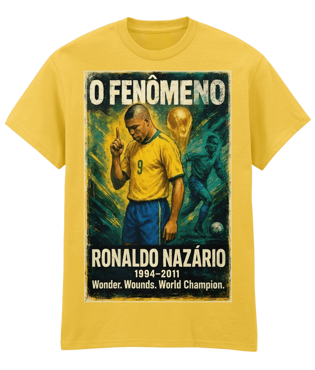 RONALDO NAZARIO O Fenômeno Yellow Fanart T-shirt