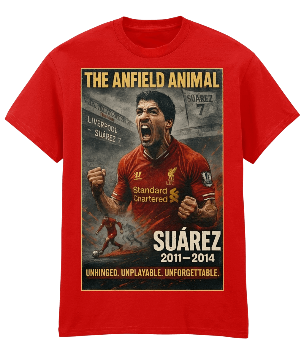 SUAREZ The Anfield Animal LFC Red Fanart T-shirt