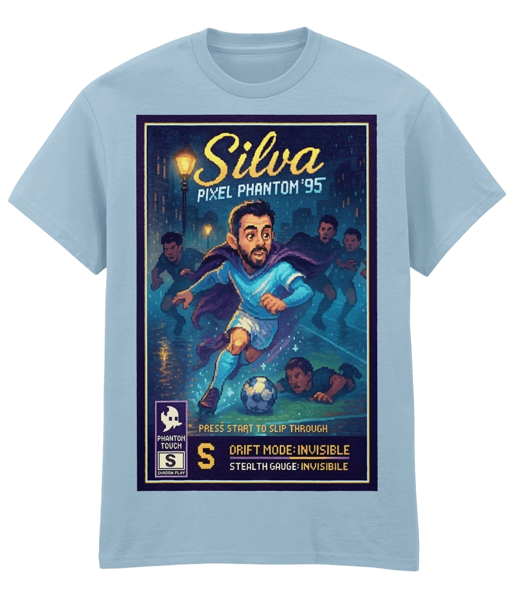 Bernardo SILVA Pixel Phantom 95 Blue Fanart T-Shirt
