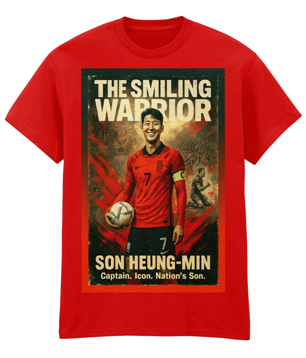 Son Henung-Min The smiling warrior Red Fanart t-shirt