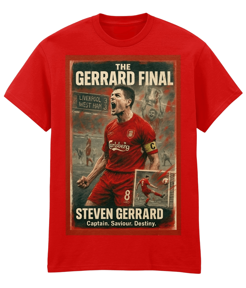 Steven Gerrard THE GERRARD FINAL Red Fanart T-shirt
