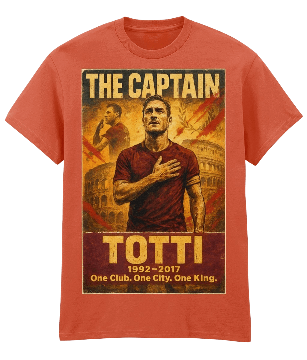TOTTI The Captain Red Fanart T-shirt