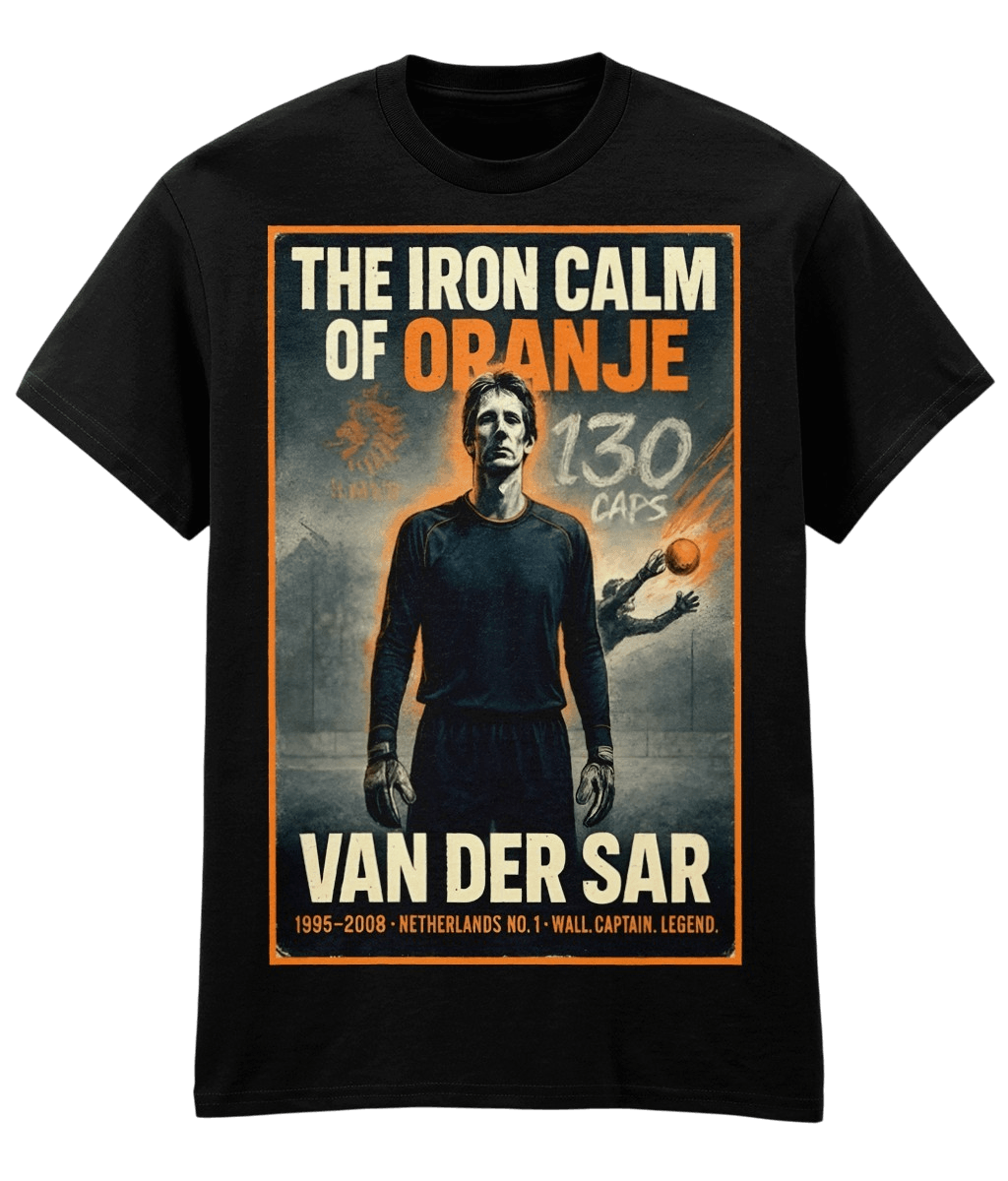 VAN DER SAR The Iron Calm Of Orange Black Fanart T-shirt