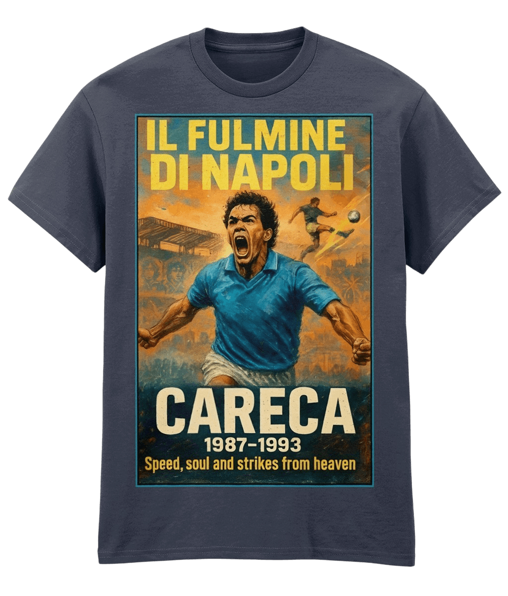 CARECA Il Fulmine Di Napoli Blue Fanart T-shirt